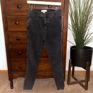 Madewell 10” high rise Black Skinny Jeans